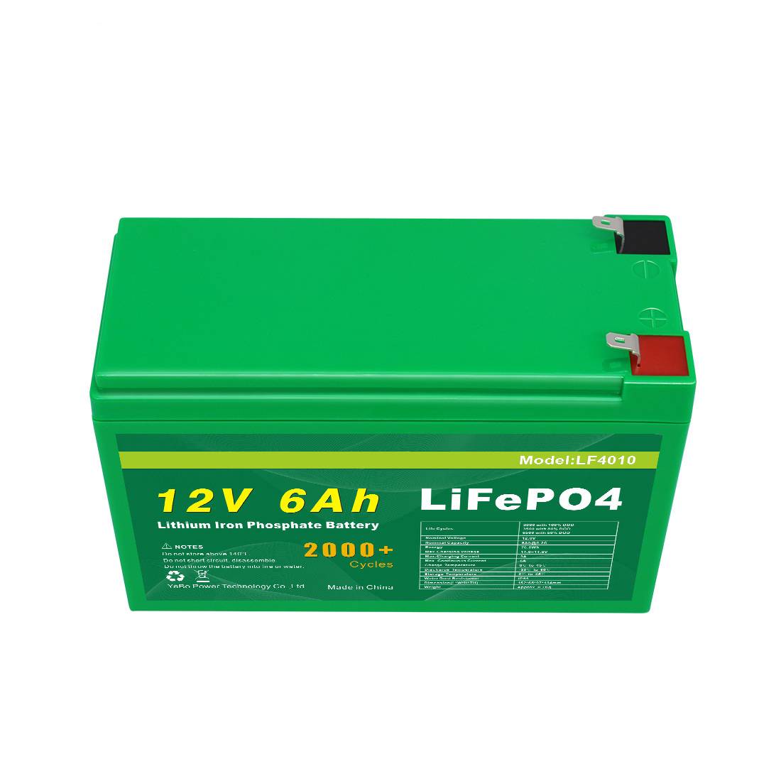 12V 6Ah LiFePO4 Battery | Lightweight Maintenance-Free